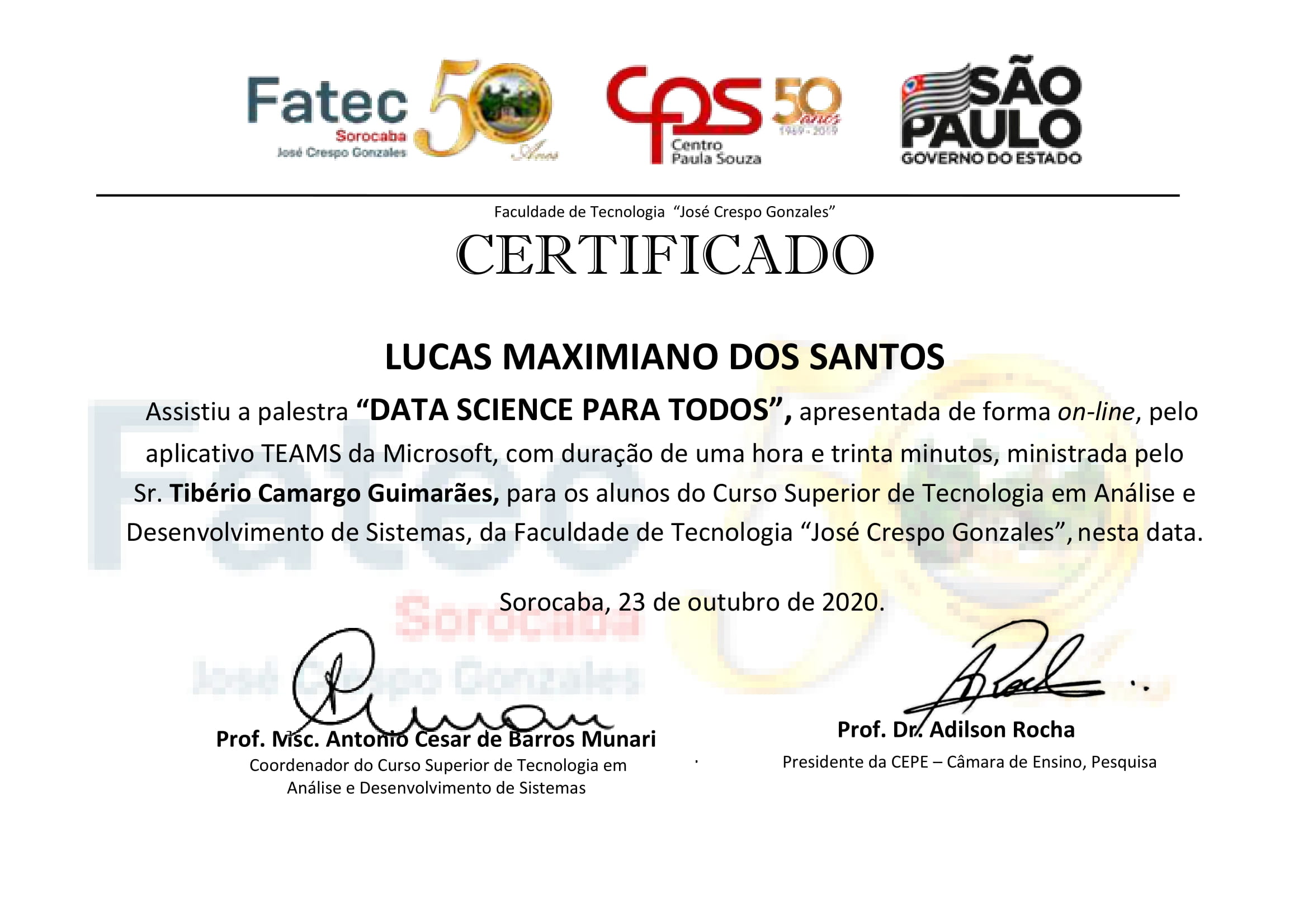 Certificado Data Science